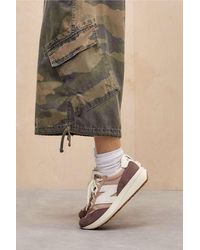 New Balance - Beige & Brown 370 Trainers - Lyst