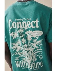 Urban Outfitters - Uo Green Connect With Nature T-shirt - Lyst