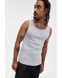BDG - Grey Ribbed Vest Jacket - Lyst