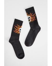 Urban Outfitters - Uo Skull Flame Socks At - Lyst
