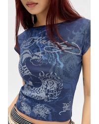 Ed Hardy - Uo Exclusive Snake & Skulls Graphic Tee - Lyst