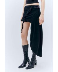 Urban Outfitters - Uo Ponte Buckle Asymmetrical Hem Mini Skirt - Lyst