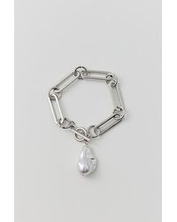 Urban Outfitters - Modern Chain & Pearl Toggle Bracelet - Lyst