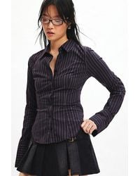 Urban Outfitters - Uo Leilani Slim Button Up Shirt Top - Lyst