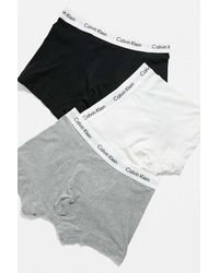 Calvin Klein - Black, White & Grey Trunks 3-pack - Lyst