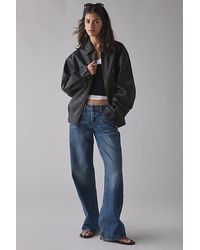 BDG - Billie Faux Leather Oversized Bomber Jacket - Lyst