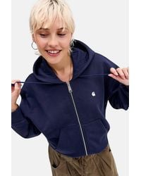 Carhartt - Navy Casey Zip-through Hoodie - Lyst