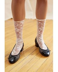 Urban Outfitters - Slouchy Lace Crew Sock - Lyst