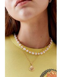 Urban Outfitters - Beachy Neon Pearl & Charm Layering Necklace Set - Lyst