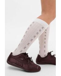 Out From Under - Floral Knee High Socks - Lyst
