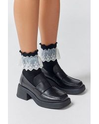 Urban Outfitters - Ruffle Ribbed Crew Sock - Lyst