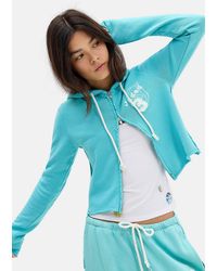 Jaded London - Turquoise Cleo Zip-through Hoodie - Lyst