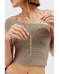 Urban Outfitters - Etched Bow Stash Tube Necklace - Lyst