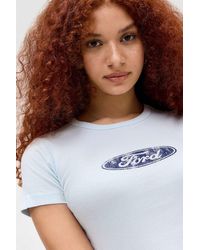 Urban Outfitters - Uo Light Blue Ford Baby T-shirt - Lyst