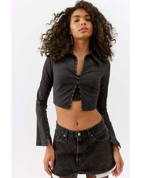Urban Outfitters - Uo Liv Corset Button-down Top - Lyst