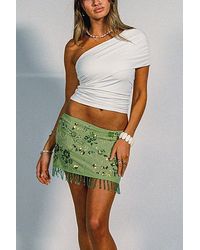 Edikted - Fold Over Ruched One Shoulder Top - Lyst