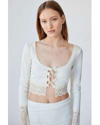 Urban Outfitters - Uo Nikko Lace Long Sleeve Top - Lyst
