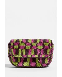 Urban Outfitters Uo Beaded Clip-on Pouch - Pink