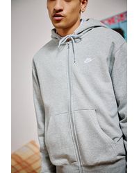 Nike - Dark Grey Heather Zip-through Hoodie - Lyst
