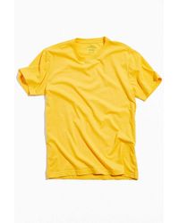 Urban Outfitters Uo Recycled Cotton Crew Neck Tee - Yellow