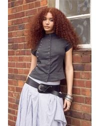 Urban Outfitters - Uo Laurna Double Button Blouse - Lyst