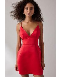 Kimchi Blue - Petit Fours Fit-And-Flare Satin Mini Dress - Lyst