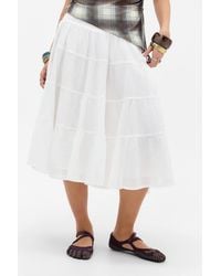 Kimchi Blue - Bea Voile Tiered Midi Skirt - Lyst