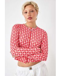Urban Renewal - Made From Remnants Heart Gingham Cardigan - Lyst