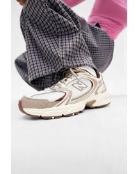 New Balance - White & Brown 530 Trainers - Lyst