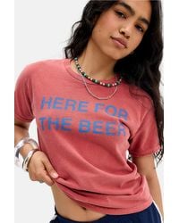 Urban Outfitters - Uo Here For The Beer Relaxed T-shirt - Lyst