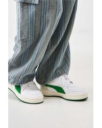 PUMA - White & Green Suede Ca Pro Trainers - Lyst