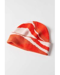 Urban Outfitters Patterned Knit Beanie - Red