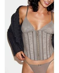Out From Under - Ruched Hook & Eye Corset Top - Lyst