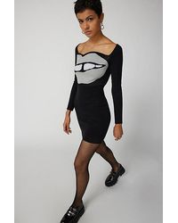 Another Girl - Get Lippy Knit Mini Dress - Lyst