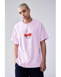 Urban Outfitters - Uo Pink Cherry Motif T-shirt - Lyst