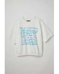 Monitaly Cropped Terry Tee - Blue