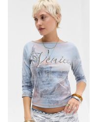 Urban Outfitters - Uo Venice Hotfix 3/4 Sleeve Baby Graphic Tee - Lyst