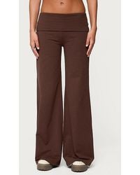 Edikted - Wide Leg Fold Over Pants - Lyst