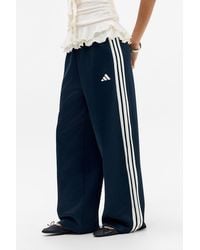 adidas - Navy 3-stripes Stadium Baggy Track Pants - Lyst