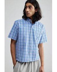 Urban Renewal - Remade Cropped Short Sleeve Checkered Shirt - Lyst