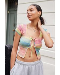 Urban Outfitters - Uo Lola Space-dye Knit Top Xs At - Lyst