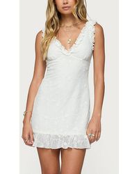 Edikted - Shayla Ruffle Textured Mini Dress - Lyst