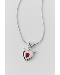 Urban Outfitters - Devil Heart Charm Necklace - Lyst