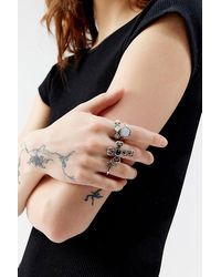 Urban Outfitters - Phoenix Cross Ring Set - Lyst