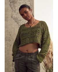 Urban Outfitters Uo Harriet Knit Ribbed Jumpsuit in Brown | Lyst