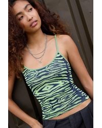 Urban Outfitters - Uo Molly Tiger Print Ribbed Cami - Lyst