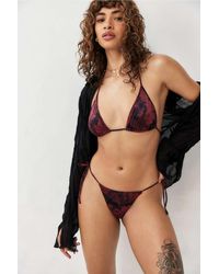 Out From Under - Red Rose Tanga Bikini Bottoms - Lyst