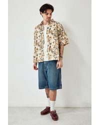 Urban Renewal - Remade From Vintage Light Cropped Hawaiian Shirt S/m At Urban Outfitters - Lyst