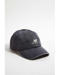 New Balance - Black Embroidered Cap - Lyst