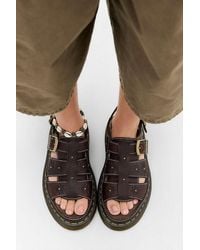 Dr. Martens - Brown Wrenlie Flower Fisherman Sandals - Lyst